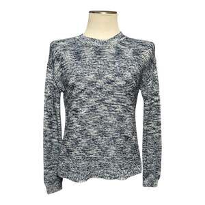 J.Crew Collection Crewneck Long Sleeve Sweater Blue White XS